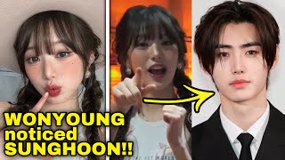 IVE’s Wonyoung goes viral for her reaction to seeing ENHYPEN’s Sunghoon kpop [upl. by Derfiniw571]