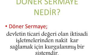 DÖNER SERMAYE NEDİR [upl. by Viafore]