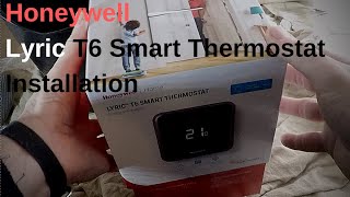 Honeywell T6 Lyric Thermostat Install [upl. by Llebanna]