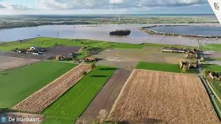 Dronebeelden wateroverlast Westhoek  10 amp 11 november 2023 [upl. by Lagas]