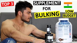 TOP 3 Supplement For BULKING  LOW BUDGET SUPPLEMENT  Best Bodybuilding Supplement Stack For BULK [upl. by Boonie260]