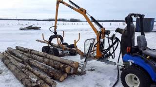 Range Road RR700 ATV Log Trailer with Hydraulic forwarder crane [upl. by Thoma812]