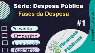 Fases da Despesa Pública Série Despesa Pública [upl. by Eustace294]