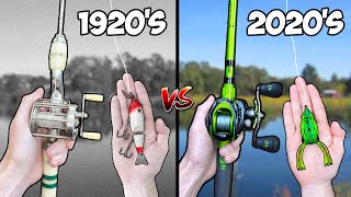 100 Year Old Fishing Gear vs Modern Fishing Gear [upl. by Grega]