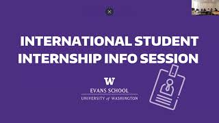 International Student Internship Info Session March 2024 [upl. by Anilac858]