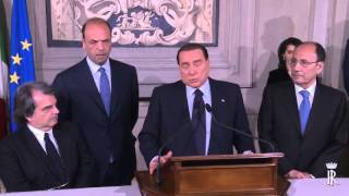 Gruppi parlamentari de Il Popolo delle Libertà al termine delle consultazioni al Quirinale [upl. by Lolly416]