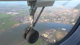 Luxair Q400 landing at London City May 4th 2016 [upl. by Ykroc]