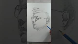 pencil sketch  how to draw netaji subhash chandra bose  Netaji drawing easy [upl. by Sigfried]