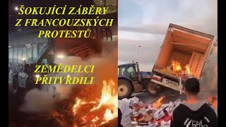 Šokující záběry z francouzských protestů  zemědělci přitvrdili [upl. by Kristian]