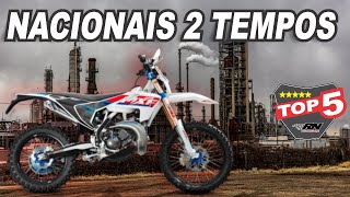 5 Motos 2 TEMPOS NACIONAIS BOAS PARA TRILHA [upl. by Wieche]