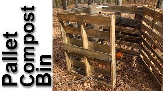 Pallet Compost Bin  GardenFork [upl. by Ellecrad844]