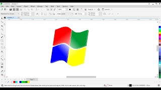 How to make window logo in coreldraw  coreldraw ma window logo kasy design kry [upl. by Seavir]