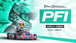 PFi  Event 2 LIVE  Sunday  Wera Tools British Kart Championships [upl. by Ahsetan104]