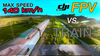 DJI FPV MAX SPEED 140 kmh vs TRAIN  UNCUT FLIGHTMMODE  DJI ACTION2 FOOTAGE27K FPV THAILAND [upl. by Claudian]