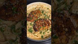 Creamy chicken fettuccine alfredo  Must try dinner recipe alfredo dinnerideas [upl. by Aicined438]