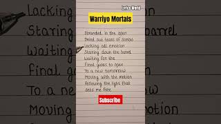 Warriyo MortalsWarriyo lyrics yt shorts song songlyrics music lyricsstatus english artist [upl. by Mraz660]