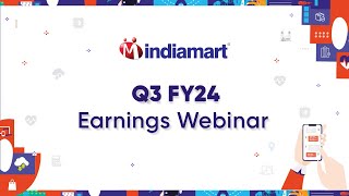 IndiaMART InterMESH Ltd  Q3 FY24 Earnings Call [upl. by Elorac]