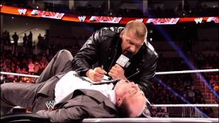 A look at the rivalry between Triple H and Brock Lesnar Raw March 25 2013 [upl. by Ailliw]