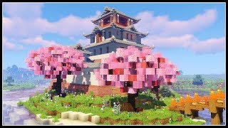 Japanese Castle  Minecraft Timelapse [upl. by Enimasaj439]