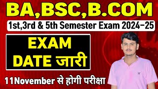 Babsc bcom 1st 3rd amp 5th semester exam date 202425 Semester exam news todaynews [upl. by Buyer661]