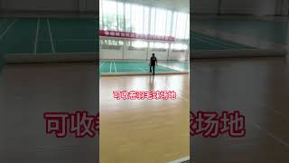 Gansu Lanzhou University Gymnasium Basketball Court Lay Several Retractable Badminton Flooring [upl. by Kulda]