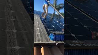 Solar Panel Cleaning Process farming buildingthehomeyoucomehometo construction asmr automobile [upl. by Domineca675]