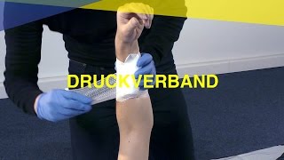 Druckverband  MAUS Erste Hilfe Kurs  Video Tutorial [upl. by Sachsse737]