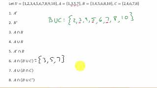 Sets Union Intersection Complement [upl. by Alahc]