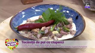 Tocăniță de pui cu ciuperci  Rețetele lui Petrișor Tănase la Sănătatea în Bucate Digi24 [upl. by Diao]