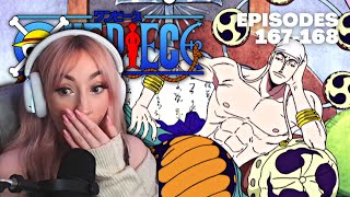 GOD ENERU REVEAL  One Piece Episode 167 amp 168 Reaction [upl. by Ynnot]