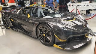 Koenigsegg Jesko Attack Gold plated First look in Dubai [upl. by Bryna]