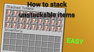 117 How to stack unstackable items Minecraft [upl. by Yrreiht]