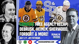 CANUCKS FREE AGENCY RECAP Jeff Paterson on DeBrusk Heinen Sherwood Forbort amp more [upl. by Atnima]