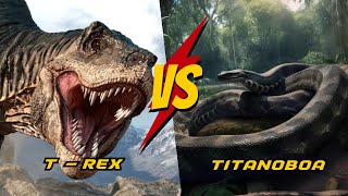 Tyrannosaurus Rex vs Titanoboa  Animation [upl. by Hgielrac]