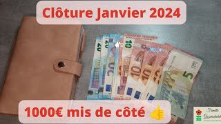 clôture janvier 2024 1000euros dans les épargnes [upl. by Hajidahk707]