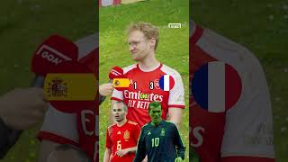 SPAIN v FRANCE 🔥 EUROS LEGENDS FOOTBALL FAN CHALLENGE shorts [upl. by Semadar233]