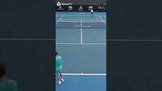 Doing this at 99 in the tiebreaker 🥶 AdelaideTennis [upl. by Ojyma]