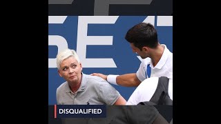 Djokovic disqualified from US Open after hitting judge with ball [upl. by Mars]