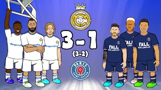 🤯PSG BOTTLE IT🤯 Real Madrid vs PSG 32 30 Parody Goals Highlights Champions League 2022 Benzema [upl. by Jackqueline]