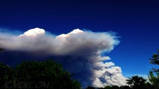 Station Fire Plume 8302009 Spectacular Time Lapse 720p HD [upl. by Ahsikal745]