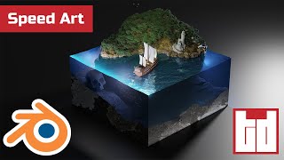 3D Microworld Blender Speedart Inspired by Benny Productions [upl. by Amand930]