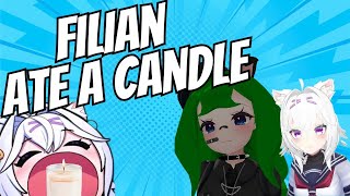 VTuber Clips  VTuber Filian Eats a Candle 🕯️ [upl. by Burnside536]