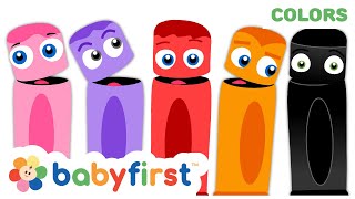 Color Collection Red Purple Pink Orange amp Black  Learn Colors amp Songs w Color Crew  BabyFirst TV [upl. by Frederiksen]