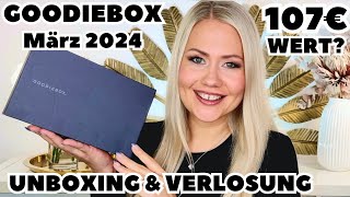 🤩 GOODIEBOX WELCOME BOX März 2024  Unboxing amp Verlosung [upl. by Ahsienar]