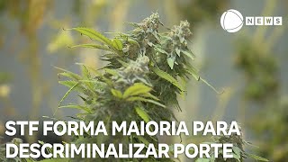 STF forma maioria para descriminalizar porte de maconha [upl. by Amzu]