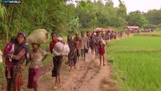 Myanmar Tensions More than 27000 Rohingya cross into Bangladesh [upl. by Kipton703]