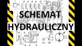 Napęd hydrauliczny  Schemat hydrauliczny koparkoładowarki Ostrówek K 162 [upl. by Olsewski]