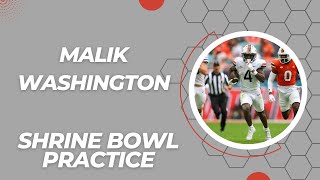 Virginia WR Malik Washington 1v1 Reps During Shrine Bowl Practice [upl. by Hnid]