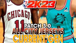 NBA 2K23 CURRENT GEN ALL NEW CITY JERSEYS AND SOCKS  PATCH 30 PS4 PC amp XBOX [upl. by Treblihp]