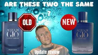 NEW ACQUA DI GIO PROFONDO EDP VS THE OLD PROFONDO EDP [upl. by Drandell]